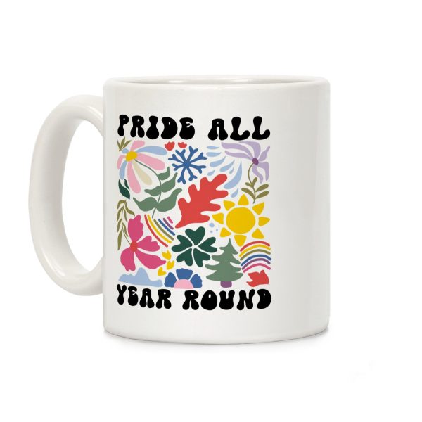 Pride All Year Round Abstract Florals Coffee Mug Pride All Year Round Abstract Florals Coffee Mug