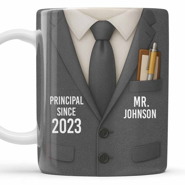Principal Since Suit And Tie Design - Personalized Custom Coffee Mug - TEACH052_MG Principal Since Suit And Tie Design - Personalized Custom Coffee Mug - TEACH052_MG