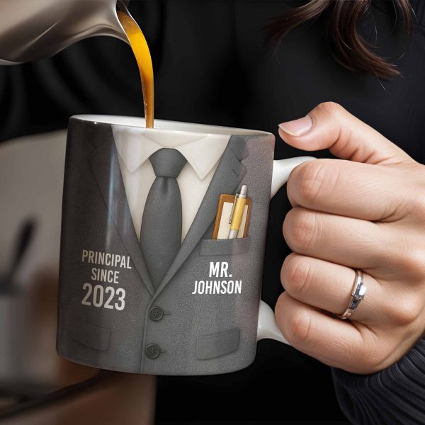 Principal Since Suit And Tie Design - Personalized Custom Coffee Mug - TEACH052_MG Principal Since Suit And Tie Design - Personalized Custom Coffee Mug - TEACH052_MG