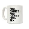 PRO-CHOICE PRO-FEMINISM PRO-SEX Coffee Mug PRO-CHOICE PRO-FEMINISM PRO-SEX Coffee Mug