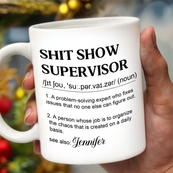Problem-Solving Expert Supervisor Organizes Daily Chaos - Personalized Custom Coffee Mug - COL049_MG