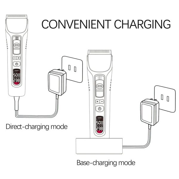 Professional Lcd Inclined Hair Trimmer