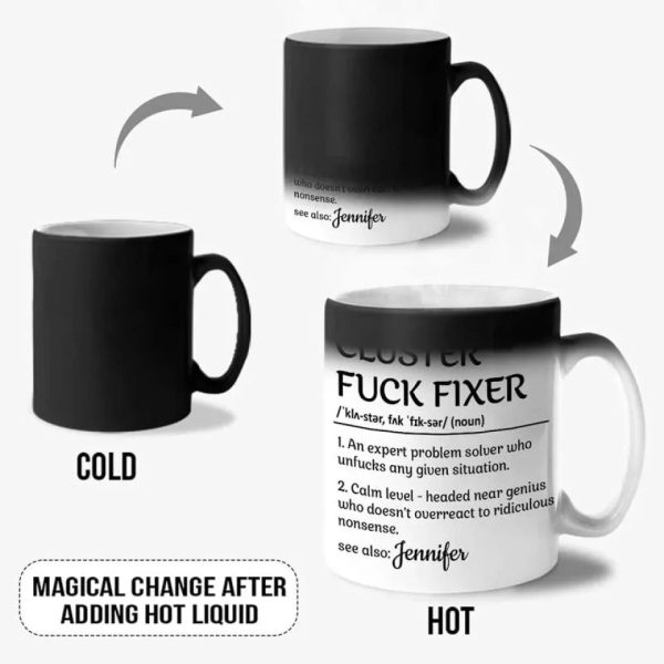 Professional Problem-Solving Ninja - Personalized Custom Color Changing Mug - Christmas Gift For Coworkers, Work Friends, Colleagues Professional Problem-Solving Ninja - Personalized Custom Color Changing Mug - Christmas Gift For Coworkers, Work Friends, Colleagues