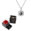 Projection Necklace Set With Rose Gift Box Projection Necklace Set With Rose Gift Box
