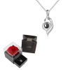 Projection Necklace Set With Rose Gift Box Projection Necklace Set With Rose Gift Box
