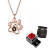 Projection Necklace Set With Rose Gift Box Projection Necklace Set With Rose Gift Box