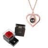 Projection Necklace Set With Rose Gift Box Projection Necklace Set With Rose Gift Box