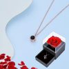 Projection Necklace Set With Rose Gift Box Projection Necklace Set With Rose Gift Box