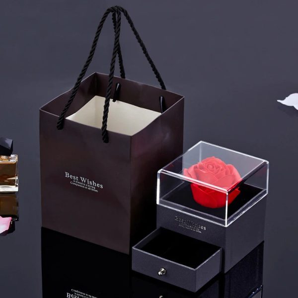 Projection Necklace Set With Rose Gift Box Projection Necklace Set With Rose Gift Box