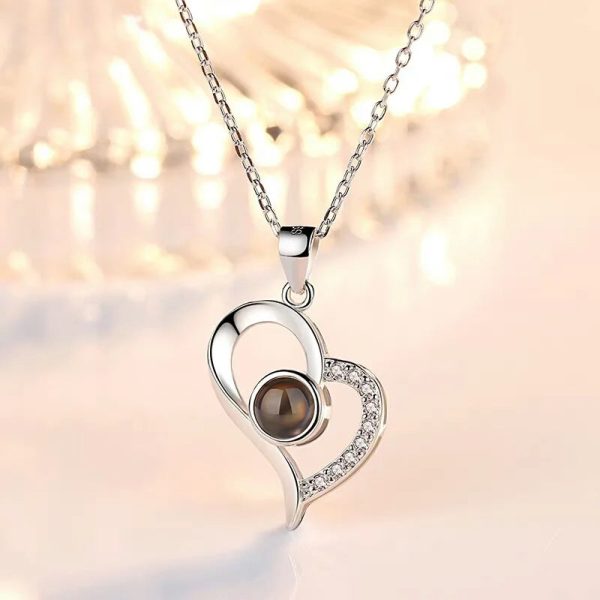 Projection Necklace Set With Rose Gift Box Projection Necklace Set With Rose Gift Box