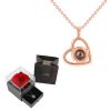 Projection Necklace Set With Rose Gift Box Projection Necklace Set With Rose Gift Box