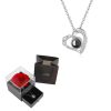 Projection Necklace Set With Rose Gift Box Projection Necklace Set With Rose Gift Box