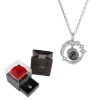 Projection Necklace Set With Rose Gift Box Projection Necklace Set With Rose Gift Box