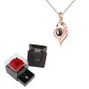 Projection Necklace Set With Rose Gift Box Projection Necklace Set With Rose Gift Box
