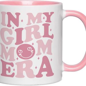 Promoted To Mommy Coffee Mug Funny Gift for Mom of Girls, Pregnancy New Mom Gift, Birthday Mother's Day Baby Shower Gift