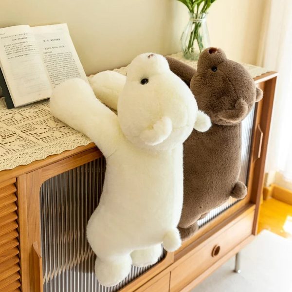 Prone Polar Bear Plush Toy - Soft, Weighted, Perfect Gift for Friends! Prone Polar Bear Plush Toy - Soft, Weighted, Perfect Gift for Friends!