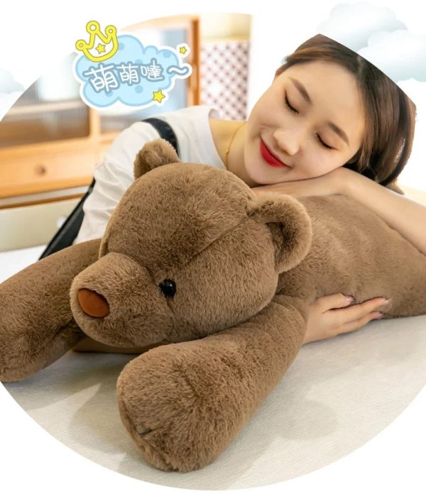Prone Polar Bear Plush Toy - Soft, Weighted, Perfect Gift for Friends! Prone Polar Bear Plush Toy - Soft, Weighted, Perfect Gift for Friends!