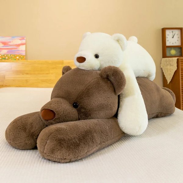 Prone Polar Bear Plush Toy - Soft, Weighted, Perfect Gift for Friends! Prone Polar Bear Plush Toy - Soft, Weighted, Perfect Gift for Friends!