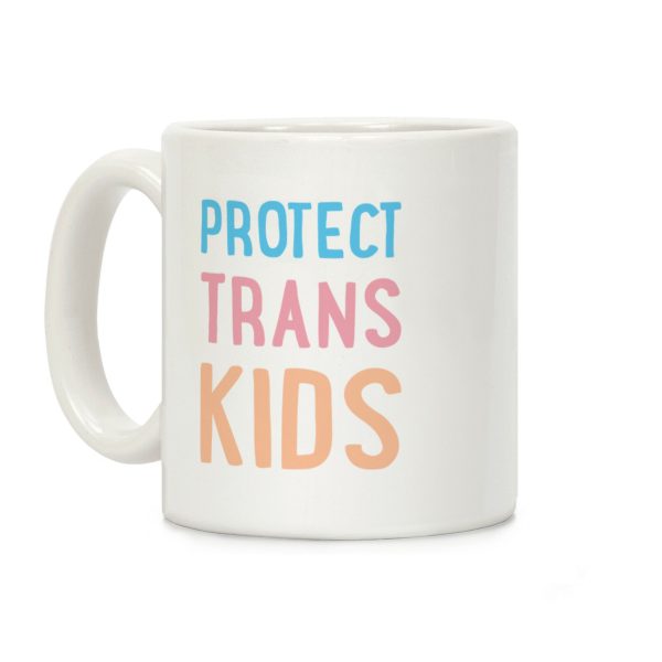 Protect Trans Kids White Print Coffee Mug Protect Trans Kids White Print Coffee Mug