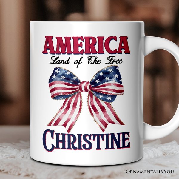 Proud American Personalized Mug, America Gift With Custom Name Proud American Personalized Mug, America Gift With Custom Name