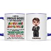 Proud Boss Of Freaking Awesome Employees Personalized Mug, Funny Christmas Gift For Boss Proud Boss Of Freaking Awesome Employees Personalized Mug, Funny Christmas Gift For Boss