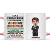 Proud Boss Of Freaking Awesome Employees Personalized Mug, Funny Christmas Gift For Boss Proud Boss Of Freaking Awesome Employees Personalized Mug, Funny Christmas Gift For Boss