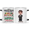 Proud Boss Of Freaking Awesome Employees Personalized Mug, Funny Christmas Gift For Boss Proud Boss Of Freaking Awesome Employees Personalized Mug, Funny Christmas Gift For Boss