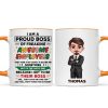 Proud Boss Of Freaking Awesome Employees Personalized Mug, Funny Christmas Gift For Boss Proud Boss Of Freaking Awesome Employees Personalized Mug, Funny Christmas Gift For Boss