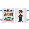 Proud Boss Of Freaking Awesome Employees Personalized Mug, Funny Christmas Gift For Boss Proud Boss Of Freaking Awesome Employees Personalized Mug, Funny Christmas Gift For Boss