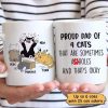 Proud Dad Of Naughty Cats Personalized Mug Proud Dad Of Naughty Cats Personalized Mug