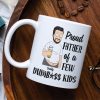 Proud Father Of A Few Kids, Personalized White Mug, Father's Day Gift For Dad, Grandpa, Uncle Proud Father Of A Few Kids, Personalized White Mug, Father's Day Gift For Dad, Grandpa, Uncle