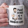 Proud Father Of A Few Kids, Personalized White Mug, Father's Day Gift For Dad, Grandpa, Uncle Proud Father Of A Few Kids, Personalized White Mug, Father's Day Gift For Dad, Grandpa, Uncle