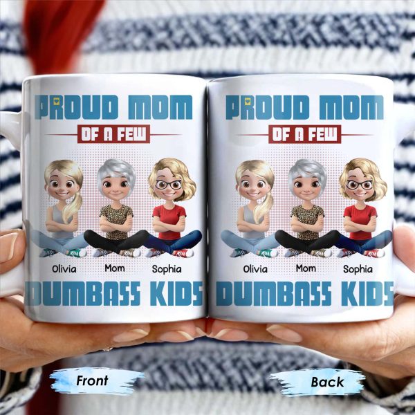 Proud Mom Of A Few Dumb*ss Kids Cartoon Characters - Personalized Custom Coffee Mug - MOM057_MG Proud Mom Of A Few Dumb*ss Kids Cartoon Characters - Personalized Custom Coffee Mug - MOM057_MG