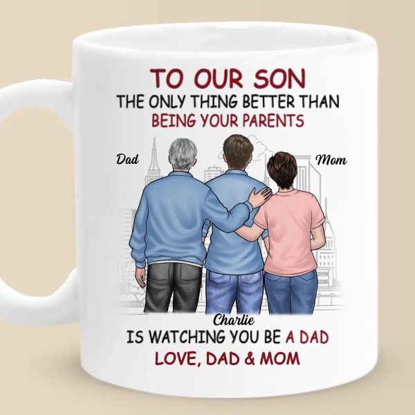 Proud Of You - Family Personalized Custom Mug - Father's Day, Gift For Son Proud Of You - Family Personalized Custom Mug - Father's Day, Gift For Son