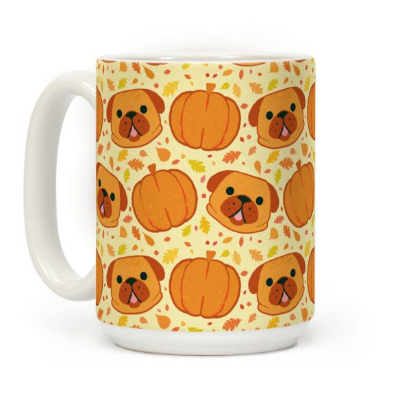 Pug Pumpkin Pattern Coffee Mug Pug Pumpkin Pattern Coffee Mug