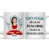 Punching People Is Frowned Upon - Gift For Yoga Lovers - Personalized Mug Punching People Is Frowned Upon - Gift For Yoga Lovers - Personalized Mug