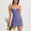 Purple Lace Cupped Strap Mini Dress Purple Lace Cupped Strap Mini Dress