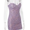 Purple Lace Cupped Strap Mini Dress Purple Lace Cupped Strap Mini Dress