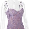 Purple Lace Sleeveless Backless Mini Dress Purple Lace Sleeveless Backless Mini Dress