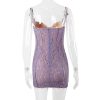 Purple Lace Sleeveless Backless Mini Dress Purple Lace Sleeveless Backless Mini Dress