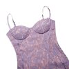 Purple Lace Sleeveless Backless Mini Dress Purple Lace Sleeveless Backless Mini Dress