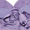 Purple Satin Back Bow Tie-Up Mini Dress Purple Satin Back Bow Tie-Up Mini Dress