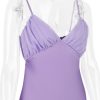 Purple Satin Back Bow Tie-Up Mini Dress Purple Satin Back Bow Tie-Up Mini Dress
