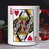 Queen of Hearts Card Personalized Mug, Classic Retro Love Valentine Gift with Custom Name Queen of Hearts Card Personalized Mug, Classic Retro Love Valentine Gift with Custom Name