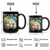 Rainbow Just A Girl And Her Dog - Personalized Black Mug