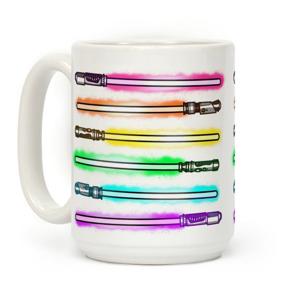 Rainbow Lightsabers Coffee Mug Rainbow Lightsabers Coffee Mug