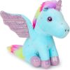 Rainbow Pink Unicorn Plush Soft Stuffed Animal Toy