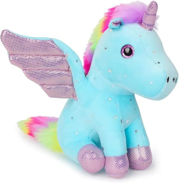 Rainbow Pink Unicorn Plush Soft Stuffed Animal Toy