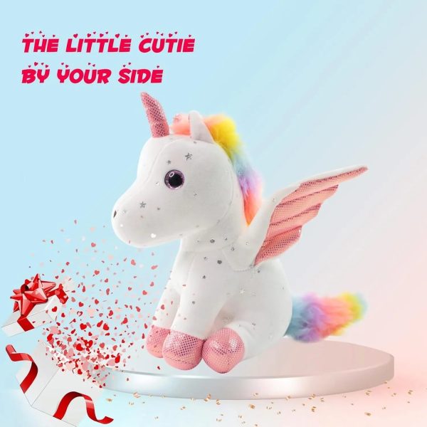 Rainbow Pink Unicorn Plush Soft Stuffed Animal Toy