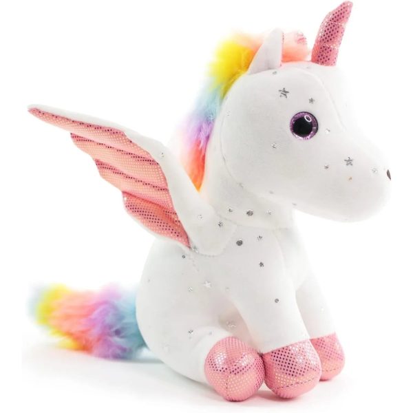 Rainbow Pink Unicorn Plush Soft Stuffed Animal Toy
